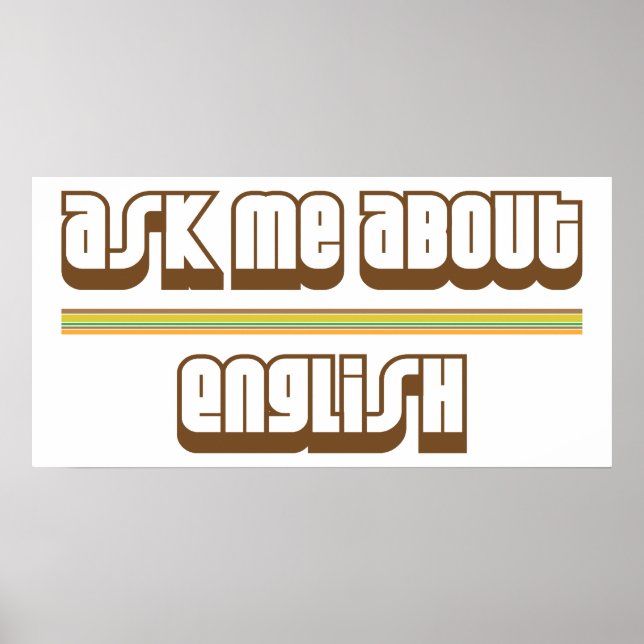 Póster Ask Me About English (Frente)
