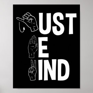 Póster ASL Alphabet American Sing Language: Profesor ASL 