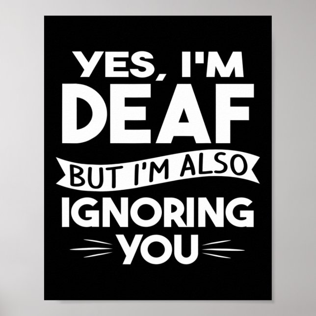 Póster ASL Concienciación Sorda Audiencia Pérdida de Cult (Frente)