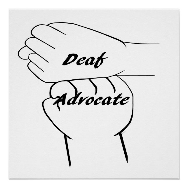 Póster ASL Deaf Advocate (Anverso)