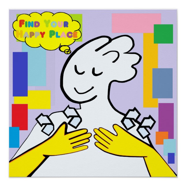 Póster ASL Encuentra Tu Lugar Feliz (Anverso)