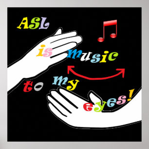 Póster ¡ASL es música para mis ojos!