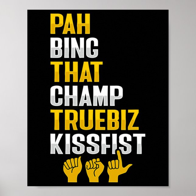 Póster Asl Hand Gesture Deaf Hearing Loss Awareness 8  (Frente)