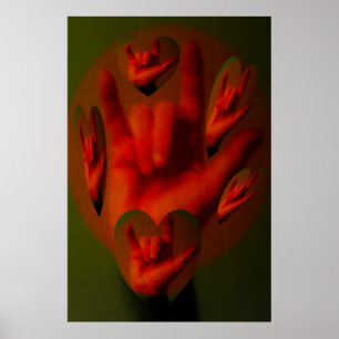 Póster ASL Hands of Love