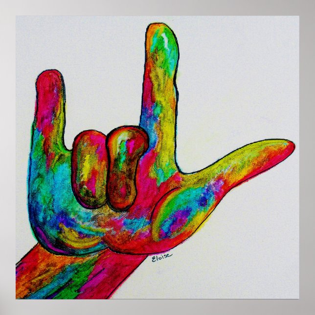 PÓSTER ASL I LOVE YOU (Frente)