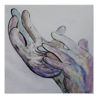 Póster ASL Jesus Denim Coloring