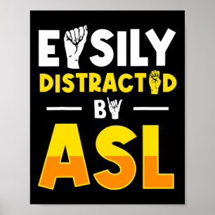 Póster ASL Sensibilización sobre la sordera y lenguaje de