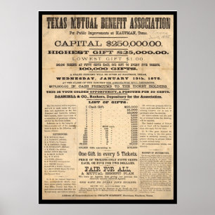 Póster Asociación de beneficio mutuo de Tejas