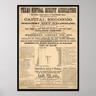 Póster Asociación de Beneficios Mutuos de Texas
