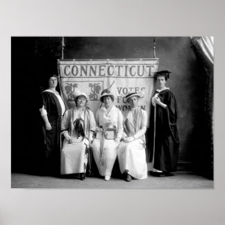 Póster Asociación de Sufrimiento de Mujeres de Connecticu