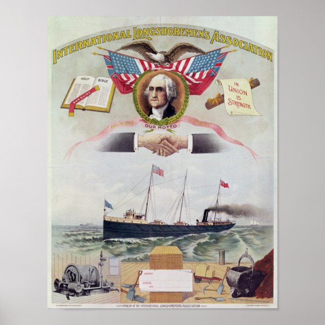 Póster Asociación Internacional de Longshoremen (Frente)