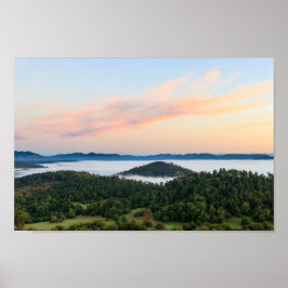 Póster Asombroso amanecer de Šilentabor, Eslovenia