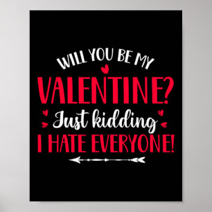 Póster Asombroso amor contra San Valentín Odio sarcástico