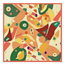 Póster Asombroso arte de patrones aleatorios