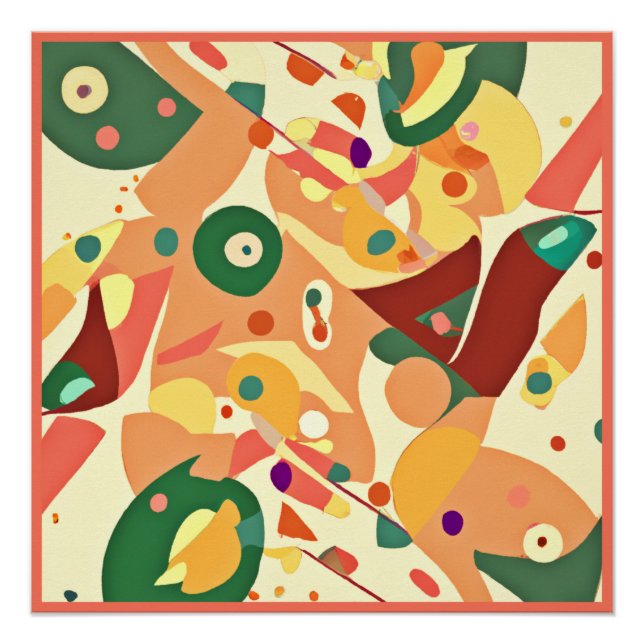 Póster Asombroso arte de patrones aleatorios (Anverso)