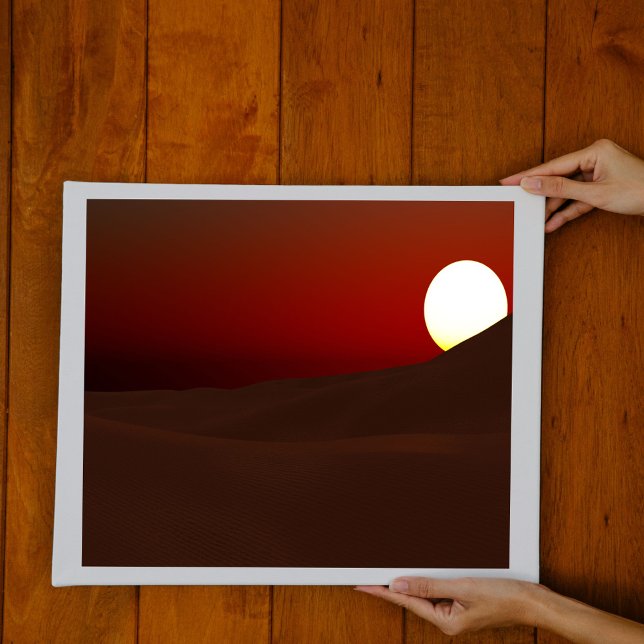 Póster Asombroso desierto Sunset Serene Horizonte Dorado (Subido por el creador)