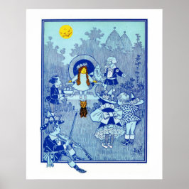 Póster Asombroso Mago de Oz, Dorothy Conoce a los Munchki