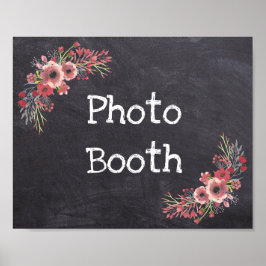 Póster Aspecto de pizarra de cabina de fotos de boda