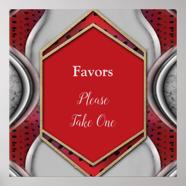 Póster Aspecto moderno y audaz de textura gris 3D metálic (Frente)