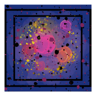 Póster Aspectos abstractos del diseño del cielo estrellad