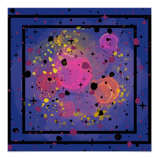 Póster Aspectos abstractos del diseño del cielo estrellad (Anverso)