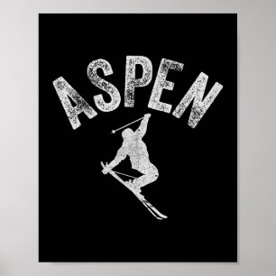 Póster Aspen Co Ski Colorado Cool Aspen Skiing Co Inviern