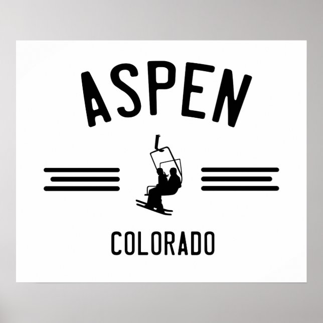 Póster Aspen Colorado Ski Lift (Frente)