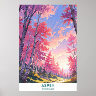 Póster Aspen - Hermoso Camino - Colorado