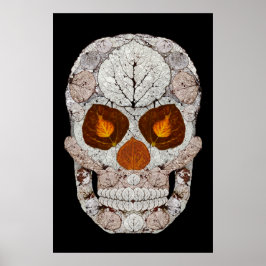 Póster Aspen Leaf Skull 11