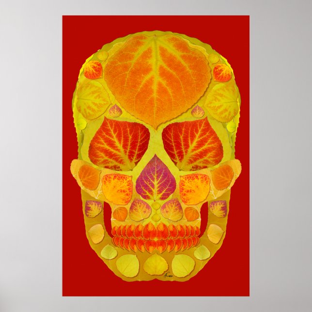 Póster Aspen Leaf Skull 13 (Frente)