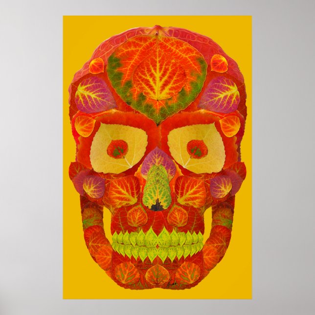 Póster Aspen Leaf Skull 16 (Frente)