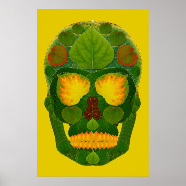 Póster Aspen Leaf Skull 9 (Frente)