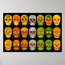 Póster Aspen Leaf Skull Poster 2018