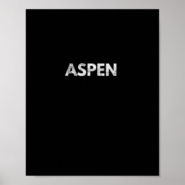 Póster Aspen Long Sleeve Colorado Esquí Snowboard (Frente)