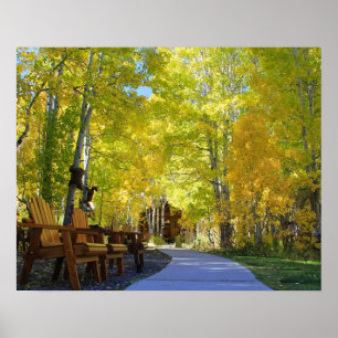 Póster "Aspen Walkway", Ground View, otoño