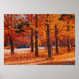 Póster Aspens de Colorado en Hermoso Esplendor Otoñal