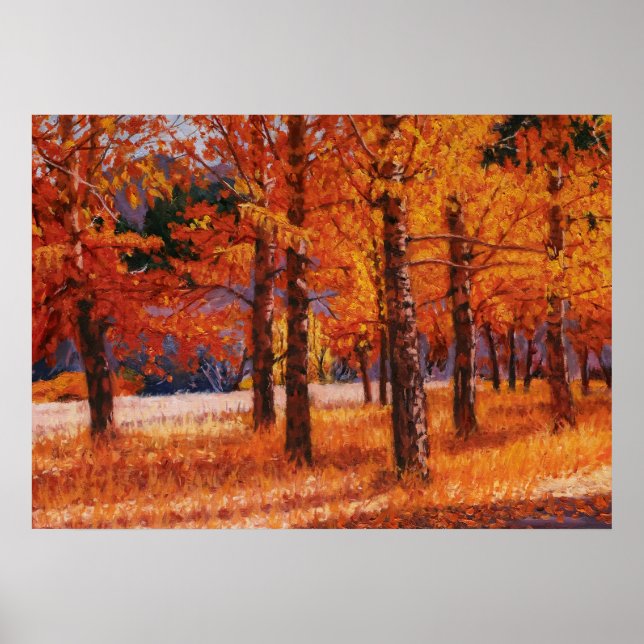 Póster Aspens de Colorado en Hermoso Esplendor Otoñal (Frente)
