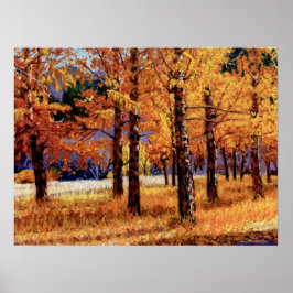 Póster Aspens de Colorado en vibrante esplendor otoñal