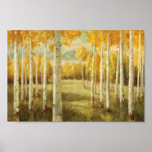 Póster Aspens en otoño
