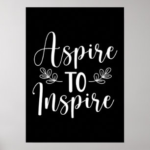 Póster Aspirar A Inspirar - Gimnasio, Hustle, Éxito