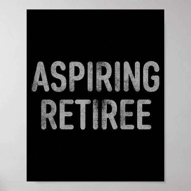 Póster Asring Retiree Distressed Shirt - Funny Retirement (Frente)