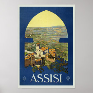 Póster Assisi Perugia Italia
