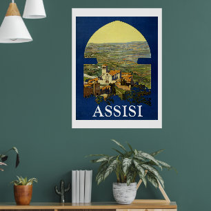 Póster Assissi Viajes Vintage