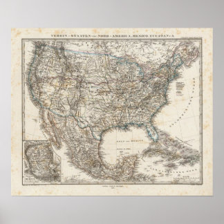 Póster Association states of North America, Mexico