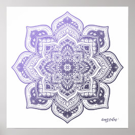 Póster Aster Mandala Fine Art Print