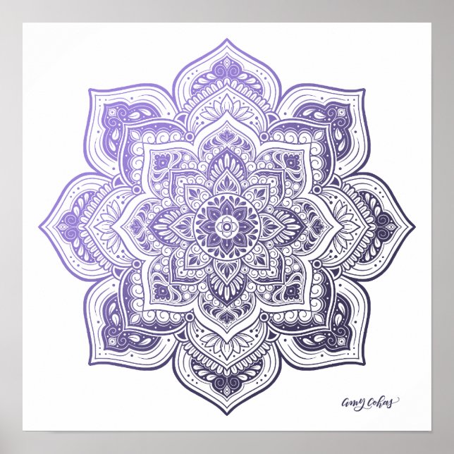 Póster Aster Mandala Fine Art Print (Frente)