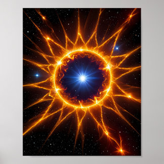 Póster Asteroides cerca de la explosión de Supernova