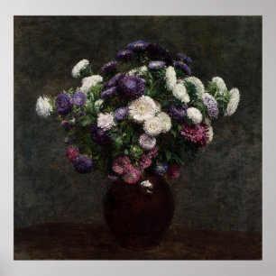 Póster Asters in a Vase de Fantin-Latour