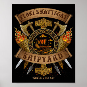 Póster Astillero Flokis Kattegat Barco Vikingo - Ringerik