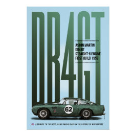 Póster Aston Martin DB4 GT Tribute